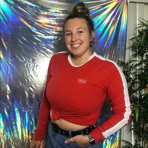 Red Obey Long Sleeve Tee Shirt ⭕️